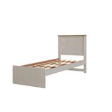 Cama Solteiro Barcelona Off Whte E Madeira
