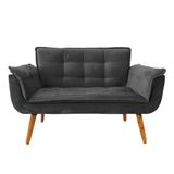 Poltrona Decorativa Cinza Opala Namoradeira