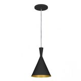 Pendente Montenegro Conti Iluminação Preto Micro e Dourado