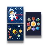 Kit 3 Placas decorativas -  Astronauta - com nome