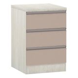 Mesa De Cabeceira 3 Gavetas 40cm Estrutura Legno Crema Prime