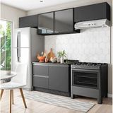 Cozinha Completa Linea Com 5 Portas 3 Gavetas E 2 Prateleiras Bartira