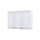 Armário Aéreo 03 Portas 120 Cm Americana Henn Branco Hp