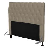 Cabeceira Cama Box Casal 195cm Cristal Corino Areia