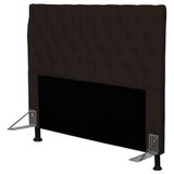 Cabeceira Cama Box Casal Queen 160cm Cristal Corino Marrom