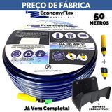 Mangueira Para Jardim Azul Economyflex 50 Metros Com Suporte