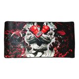 Mouse Pad Gamer Ruy Street Fighter Preto Tamanho 70x35cm Speed Antiderrapante MP7035 Exbom