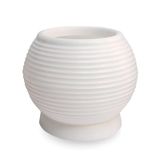 Vaso De Flor Bola Decorativo Polietileno 30x40 +prato Branco