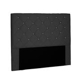 Cabeceira Tania Cama Box Queen 160 Cm Suede Preto