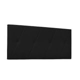 Cabeceira Aquilla Cama Box Casal 140 Cm Corino Preto