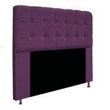 Kit Cabeceira E Calçadeira 195cm King Size Roxo