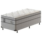 Cama Box Solteiro Probel Alabama com Euro Pillow e Molas Ensacadas 68x88x188 cm