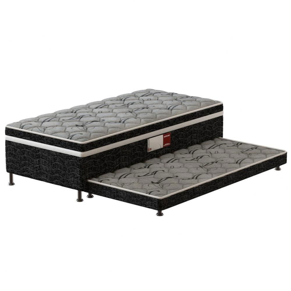 Cama Box Conjugada Solteiro Pelmex Platinum Com Cama Auxiliar 43x88x188cm