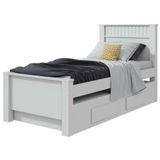 Cama Solteiro Athenas Plus Com Auxiliar Lopas Branco