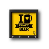 Porta-chaves: I craft beer, moldura preta