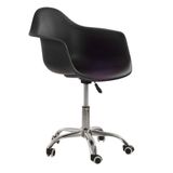 Cadeira Com Rodízios Eames Office Com Apoio De Braços Preto