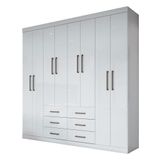 Guarda Roupa Casal 8 Portas 6 Gavetas Liverpool Branco