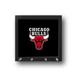 Porta Chaves do Chicago Bulls moldura preta