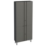 Armário Multiuso Aço Telasul Multibox Cinza/preto