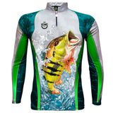 CAMISETA DE PESCA KING BRASIL SUBLIMADA MANGA LONGA - KFF423 - Masculina