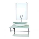 Gabinete Banheiro 60cm Cuba Oval Branco Com Torneira