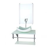 Gabinete Banheiro 60cm Cuba Retangular Branco Com Torneira
