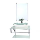 Gabinete Banheiro 60cm Cuba Abaulada Branco Com Torneira