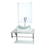 Gabinete Banheiro 60cm Cuba Retangular Branco Com Torneira