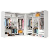 Closet Casal Premium Com 04 Gavetas Carioca Móveis Branco