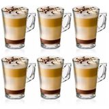Jogo 6 Copos Café Nespresso Dolce Gusto Capuccino 250ml