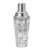 Coqueteleira Vidro 450ml Com Tampa Inox Cqtl-003