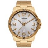 Relógio Orient Masculino Dourado Mgss1234 S2kx Quartz Prata