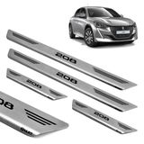 Soleira Inox Escovado Porta Original Mult Peugeot 208 2022