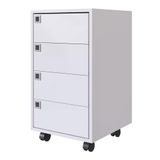 Gaveteiro Para Escritorio 4 Gavetas Ob001 Branco Pp Branco