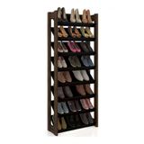 Sapateira Multiuso Closet 8 Prateleiras Az1006 Preto Nogal