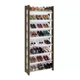 Sapateira Multiuso Closet 8 Prateleiras Az1006 Branco Nogal