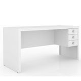 Mesa P/ Escritório C/ 3 Gavetas Me4113 Branco