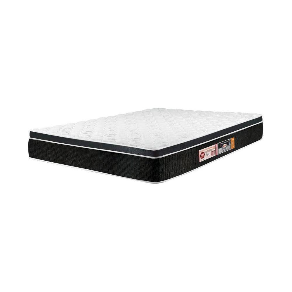 Cama Castor Casal Black E White Air One Face D33 138x188x50 + Box Castor