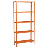 Estante Aço 5 Prateleiras Livros Eaf005 Laranja