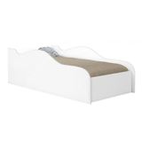 Cama Carro Turbo Infantil Branco Com Colchão