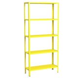 Estante Aço 5 Prateleiras Livros Eaf005 Amarelo