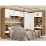 Quarto Modulado Casal Mdp Módena Composição 17 Demóbile Amendola Com Branco