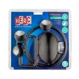 Kit Banheiro Completo 4 Peças Preto Herc