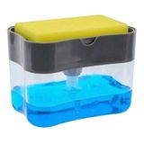 Dispenser Sabão 2x1 Detergente Suporte Porta Bucha Esponja