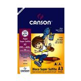 Bloco Desenho A3 Canson 120g Super Sulfite 30 Folhas