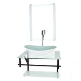 Gabinete Vidro Para Banheiro 60cm Cuba Com Torneira Cromada