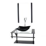 Gabinete De Vidro P/ Banheiro 60cm Cuba Com Torneira Cromada