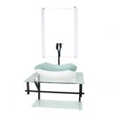 Gabinete De Vidro Para Banheiro 60cm Cuba Abaulada Branco