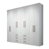 Guarda Roupa Casal Master 8 Portas Santos Andirá Branco