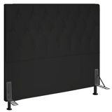 Cabeceira Topázio Cama Box Casal 140cm Corino Preto